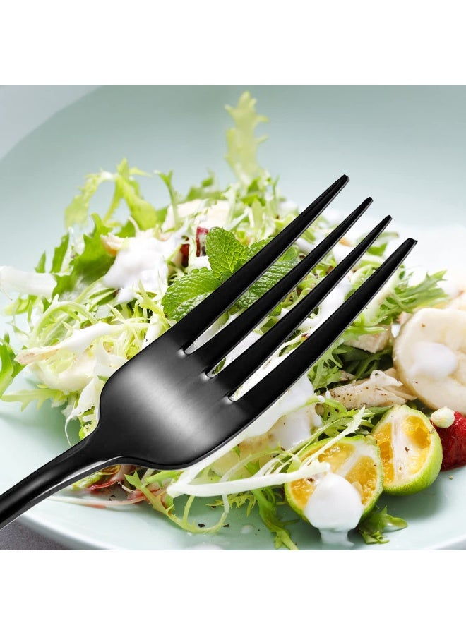 Scent Time Spoons and Forks Set, Set of 30 Top Food Grade Stainless Steel Forks and Spoons Silverware Set, Kitchen Utensils Forks (8 Inch) and Spoons (6.69 Inch) Cutlery Set, Mirror Finish & Dishwasher Safe - Image 4